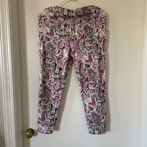 Belle Body by Kim Gravel Women's Paisley Ankle Jogger size (MP) Brand New